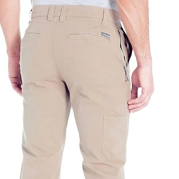 Columbia Men’s ROC II Flat Front Khaki Pants: Sand 35x29 - Picture 4 of 14